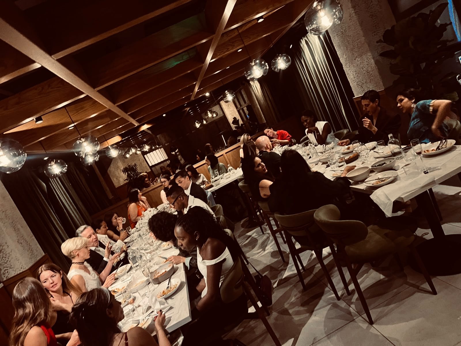 The private dining room during dinner service